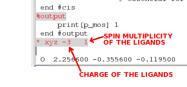 gabedit orca charge ligands